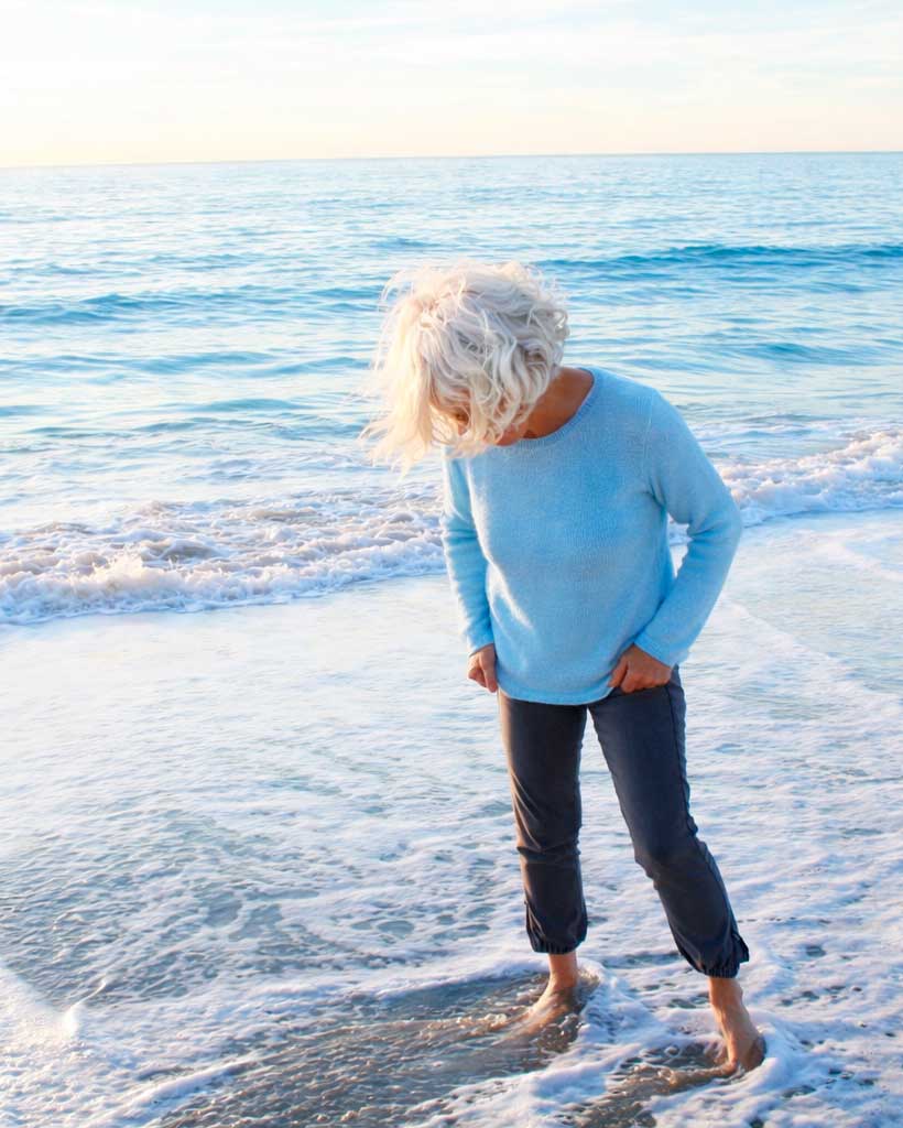 Karin Lehmann, life coach in Los Angeles, feeling alive at the beach