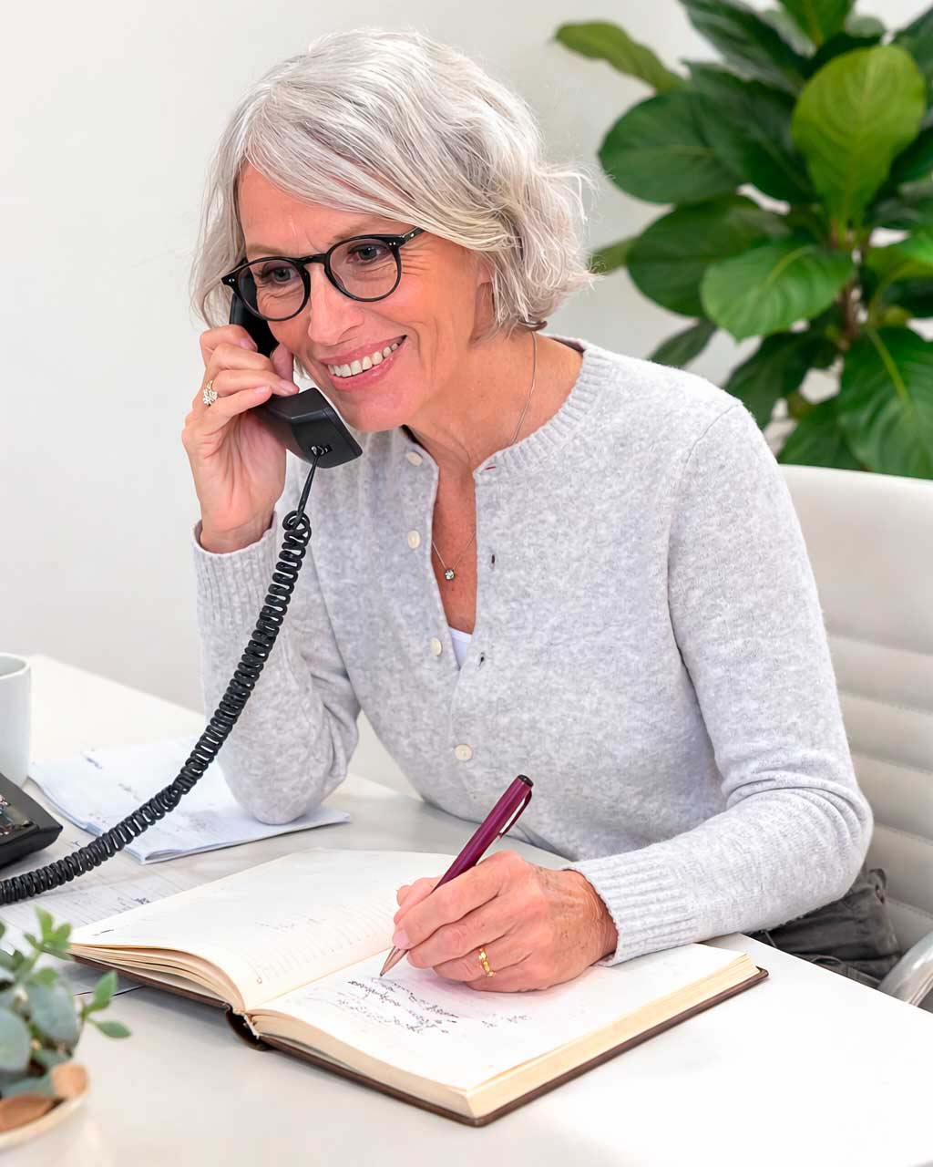 Karin Lehmann, German Life Coach in Los Angeles at her office